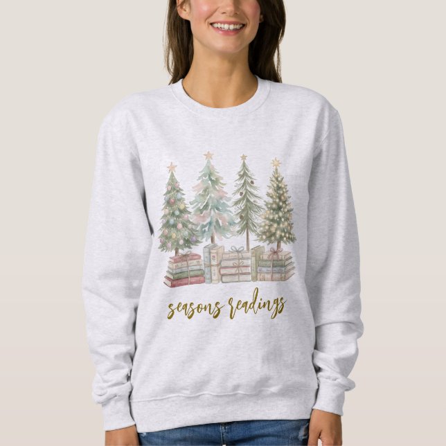 Camiseta Season’s Readings Christmas Book Lover Sweatshirt (Frente)