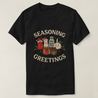 Camiseta Seasoning Greetings Funny Chef Christmas Design