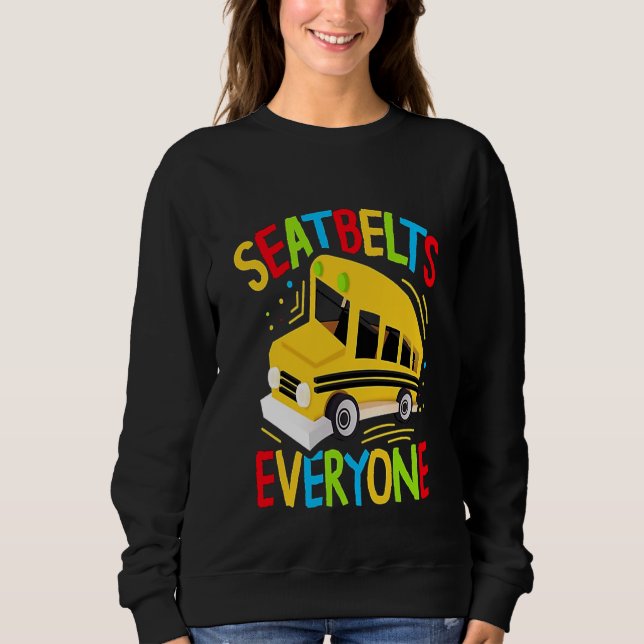Camiseta Seatbelts Everyone  Magic School Bus Driver (Frente)