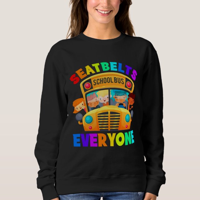 Camiseta Seatbelts Everyone School Bus Driver (Frente)