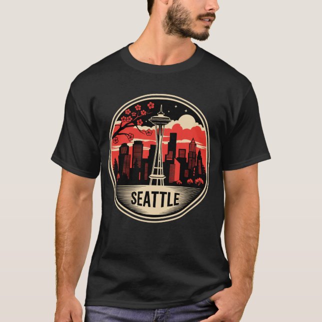 Camiseta Seattle City Washington EUA (Frente)