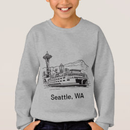 Camiseta Seattle Ferry & Skyline Line Art Washington