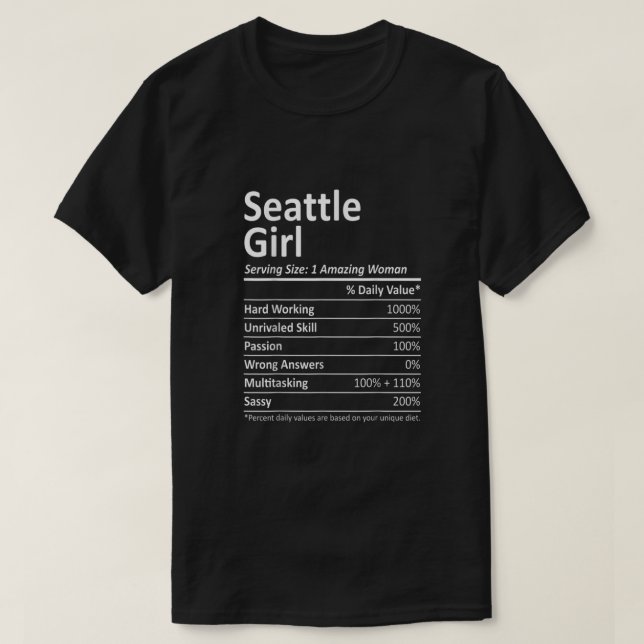 Camiseta Seattle Girl Wa Washington Funny City Home Roots U (Frente do Design)
