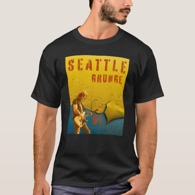 Camiseta Seattle Grunge Music 1991 (Frente)