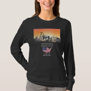Camiseta Seattle Skyline Vacation Souvenir