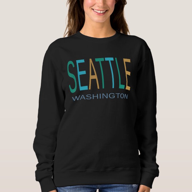 Camiseta Seattle Verde Azul e Amarelo (Frente)