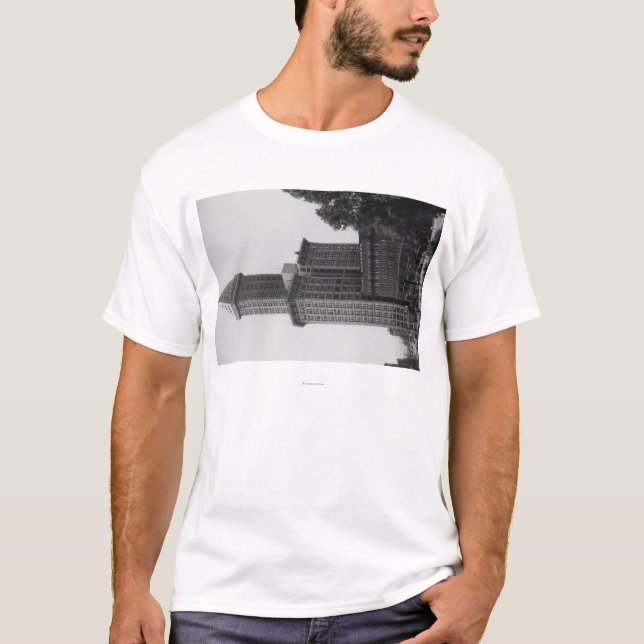 Camiseta Seattle, WA - construção da torre de Smith (Frente)