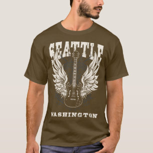 Camiseta Seattle Washington desapontou a guitarra anjo M