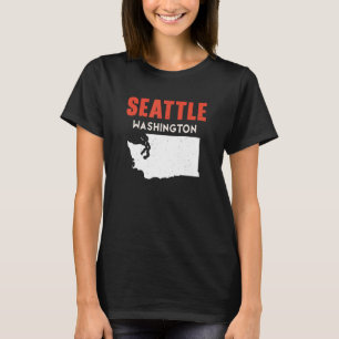 Camiseta Seattle Washington EUA Estado América, Viagem Wash