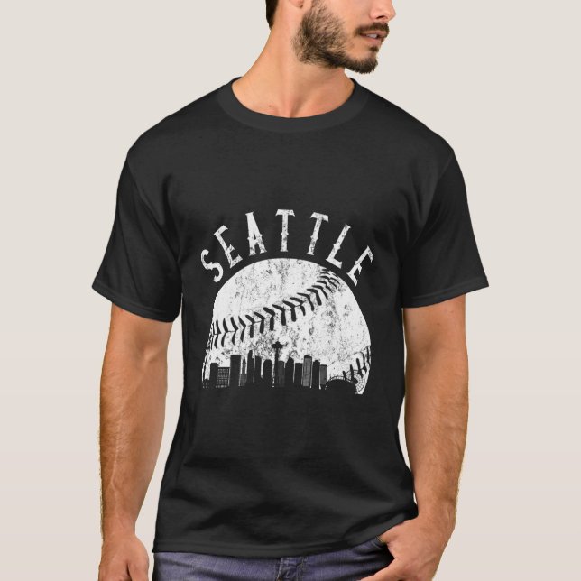 Camiseta Seattle Washington Skyline (Frente)
