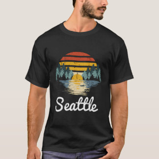 Camiseta Seattle Washington Vintage Retro Sunset Gift