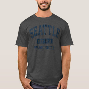 Camiseta Seattle Washington WA Vintage Atlético Esportes De