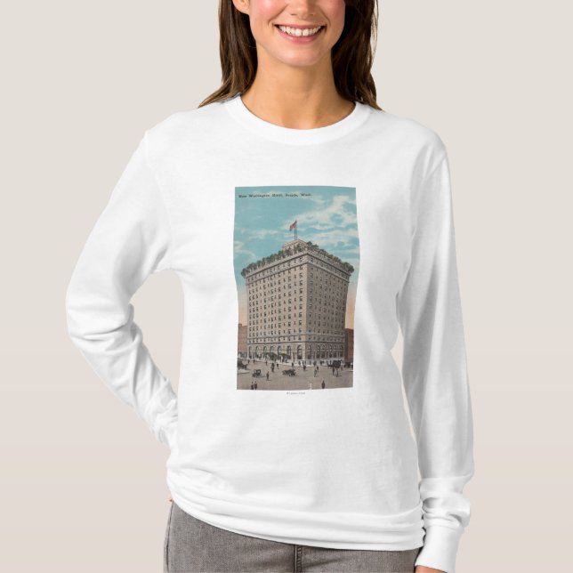 Camiseta Seattle, WAView do hotel de Washington (Frente)