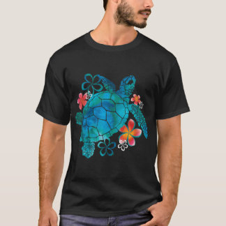 Camiseta Seaurtle with Flowers girl