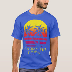Camiseta Sebastian Inlet Florida Vintage Tropical Sunset Pa