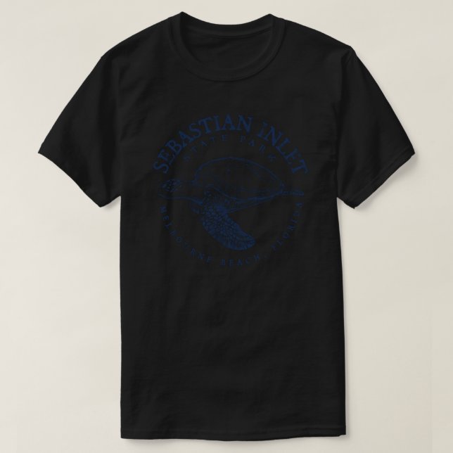 Camiseta Sebastian Inlet State Park Turtle Loggerhead Stick (Frente do Design)
