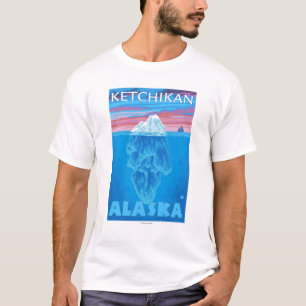 Camiseta Secção transversal do iceberg - Ketchikan, Alask