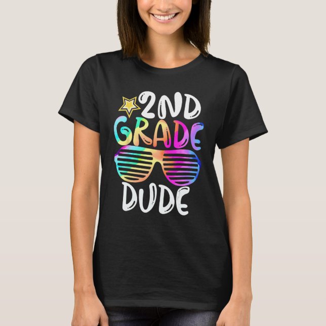 Camiseta Second Grade Dude 2nd Grade Teachers Students Back (Frente)