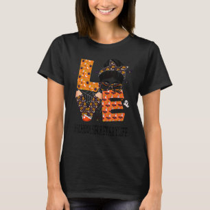Camiseta Secretária da Escola Adorava Mensagem Bun Pumpkin
