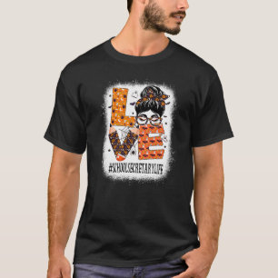 Camiseta Secretária da Escola Adorava Mensagem Bun Pumpkin 