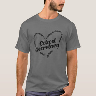Camiseta Secretária da Escola Cotação Dia de os namorado