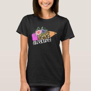 Camiseta Secretária da Escola de Volta à Caneta de Impressã