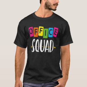 Camiseta secretária da escola de volta ao esquadrão do escr