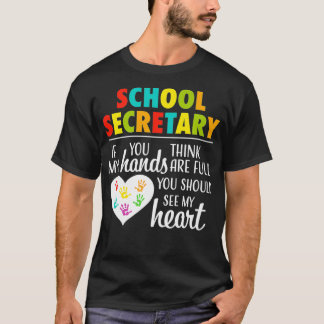 Camiseta Secretária da Escola Escritório Cute Clerk Aprecia