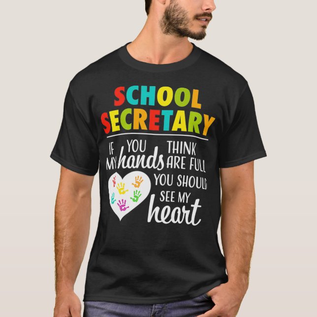 Camiseta Secretária da Escola Escritório Cute Clerk Aprecia (Frente)