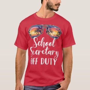 Camiseta Secretária de Escola de Duty Sunglass Beach Sunset