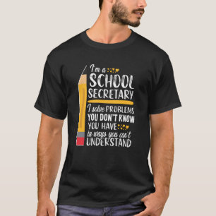 Camiseta Secretária de Escola Secretaria de Escritório de A
