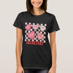 Camiseta Secretária Retro Coração de Valentim Escola Frente