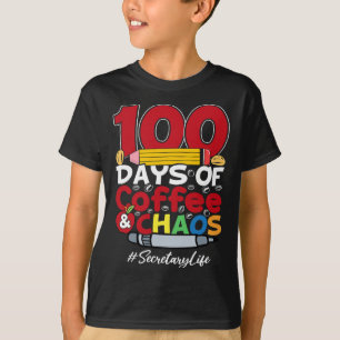 Camiseta Secretário 100 Dias de Café e Caos 100º Dia O