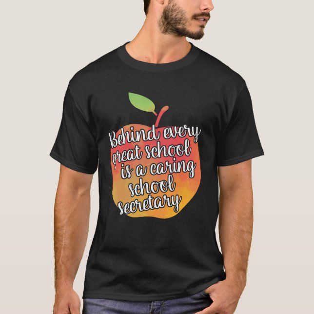Camiseta Secretário da escola de cuidados (Frente)