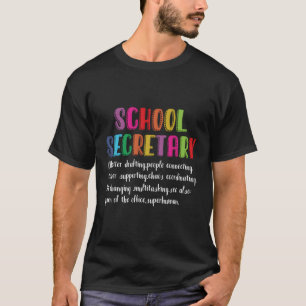 Camiseta Secretário da Escola de Definição de Secretária Es