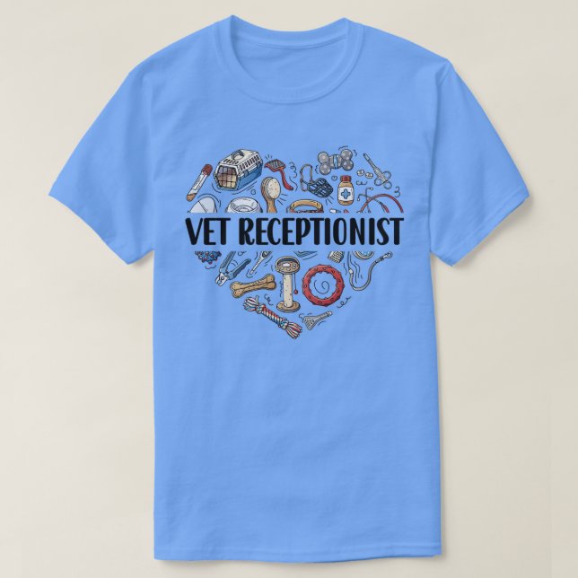 Camiseta Secretário do Recepcionista Veterinário dos Veteri (Frente do Design)