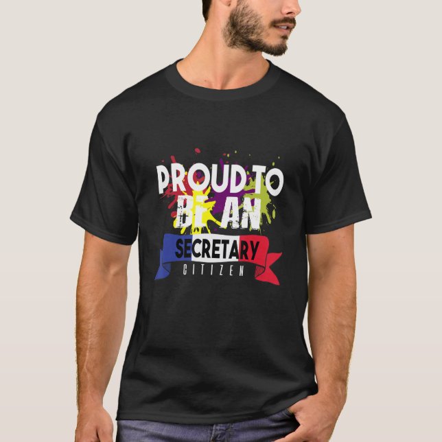 Camiseta Secretário orgulhoso cidadão Trabalhador profissio (Frente)