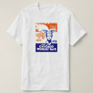 Camiseta Século 1933 da feira de mundos do progresso,