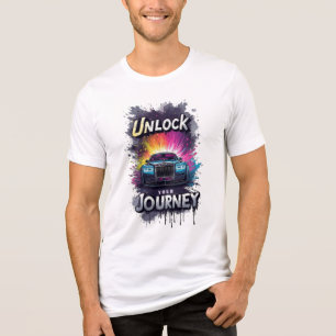 Camiseta Sedã de Luxo Grafite Elegância Velocidade Arte