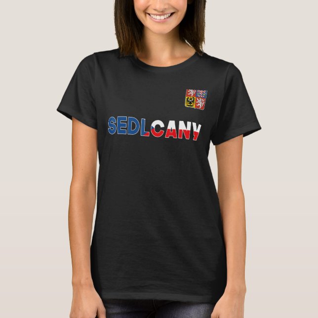 Camiseta Sedlcany República Checa Sinalizador Coração Casac (Frente)