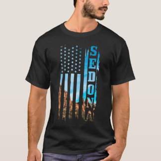 Camiseta Sedona Arizona Bandeira Americana Patriótica Vinta