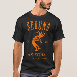 Camiseta Sedona Arizona Kokopelli Souvenir Desenho em Desca