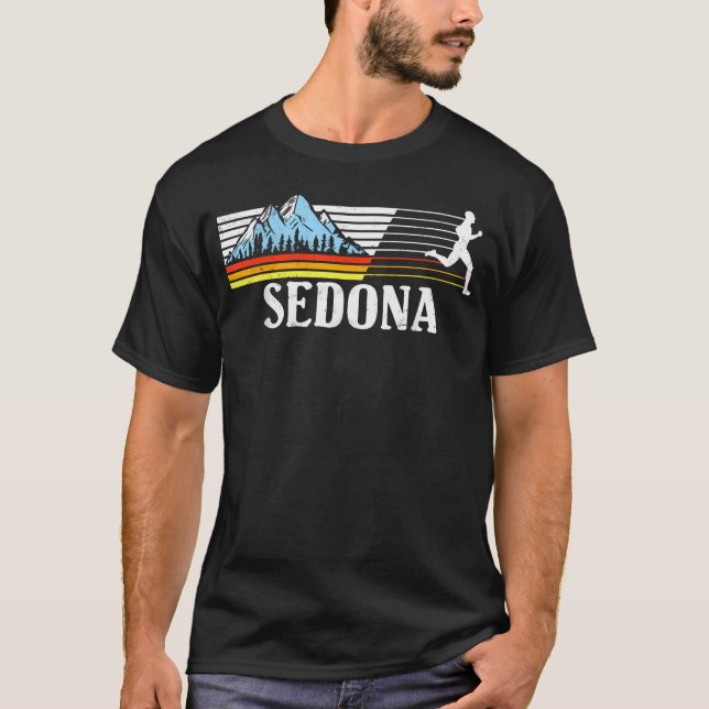 Camiseta Sedona Trail Running Retro Montanhas (Frente)