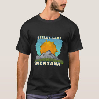 Camiseta Seeley Lake Montana Mountain Sun Scenery