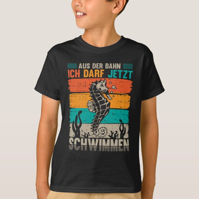 Camiseta Seepferdchen Abzeichen Frühschwimmer Schwimmen (Frente)