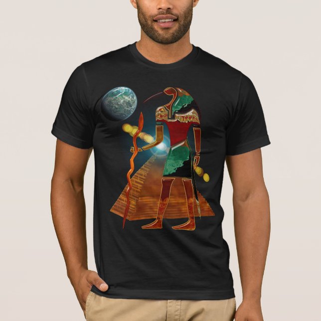 Camiseta Segredos Antigos THOTH 3D Egípcio Scifi 2 (Frente)