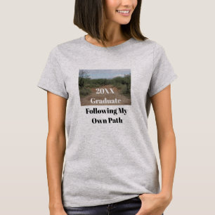 Camiseta Seguindo a Graduação de Fotos de Trilha do Deser