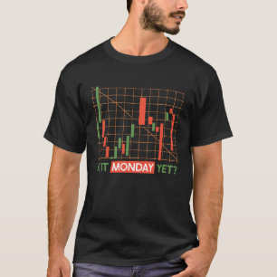 Camiseta Segunda-feira ainda gráfico de castiçal investidor