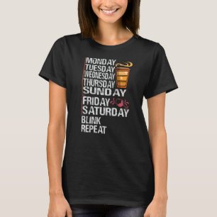 Camiseta Segunda-feira Café Sexta-Feira Piadas da Semana do