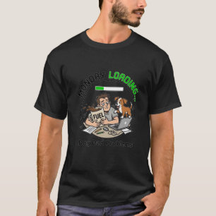 Camiseta Segunda-feira Carregando Pai de Cachorro Café Humo